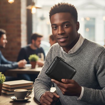 Portefeuille Élégant | Cuir Véritable - Les sacs de trésors