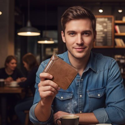 Portefeuille Élégant | Cuir Véritable - Les sacs de trésors