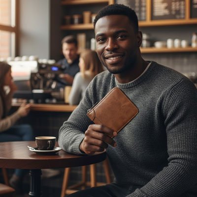 Portefeuille Élégant | Cuir Véritable - Les sacs de trésors